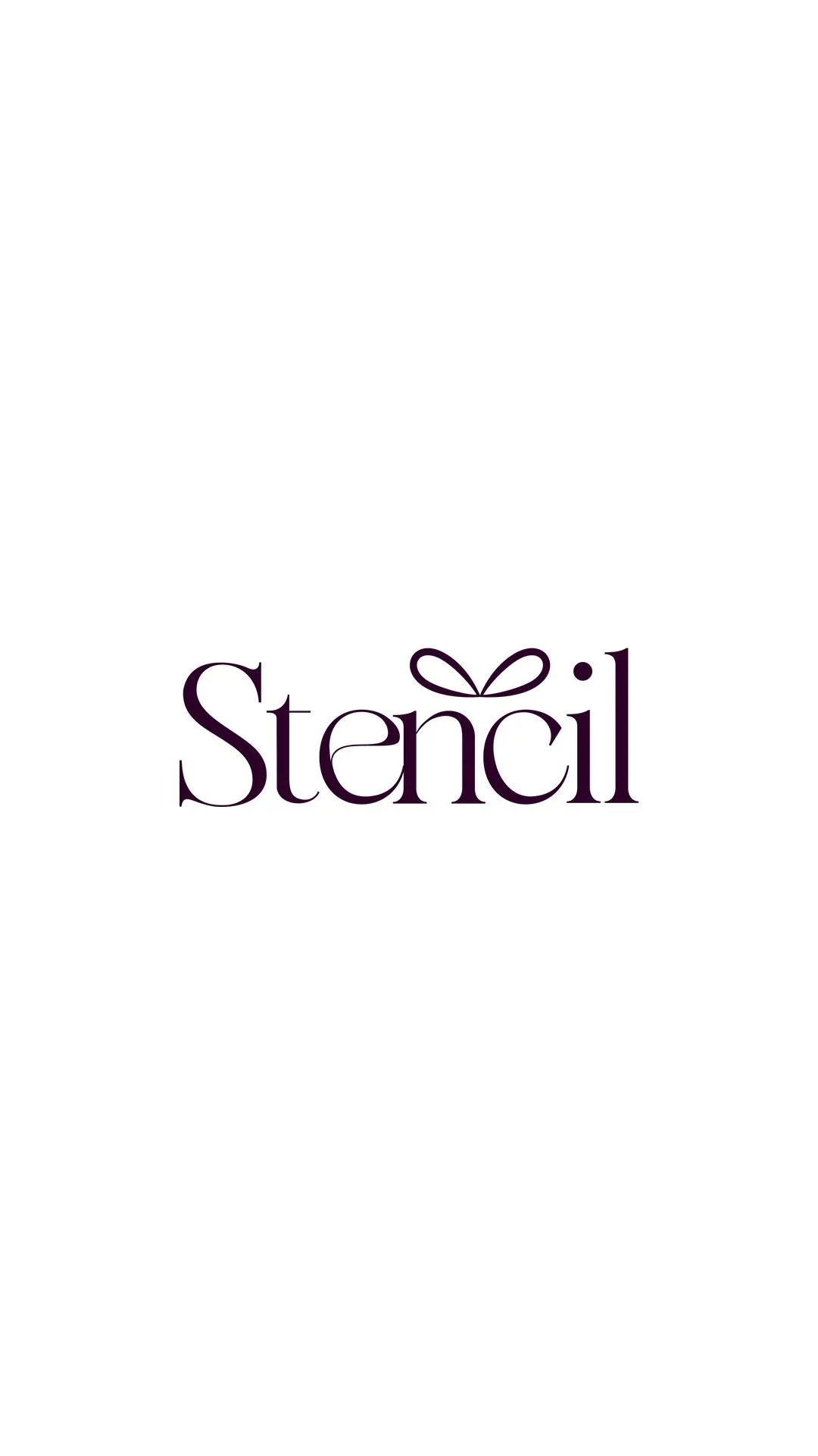 Stencil logo on white