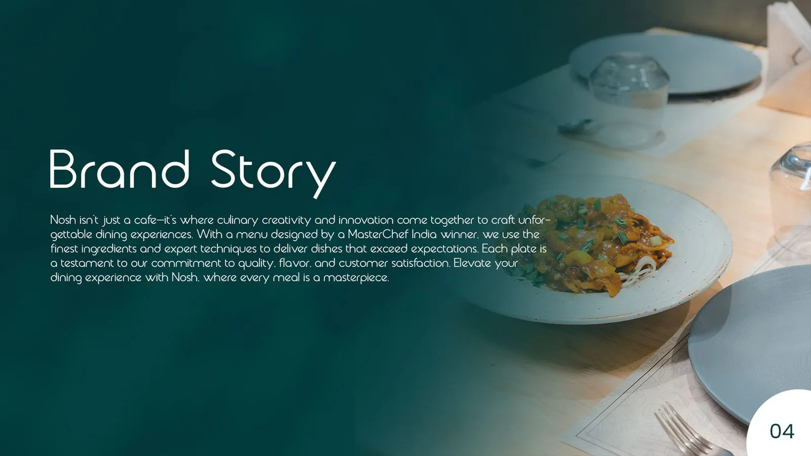 Nosh brand book: brand story