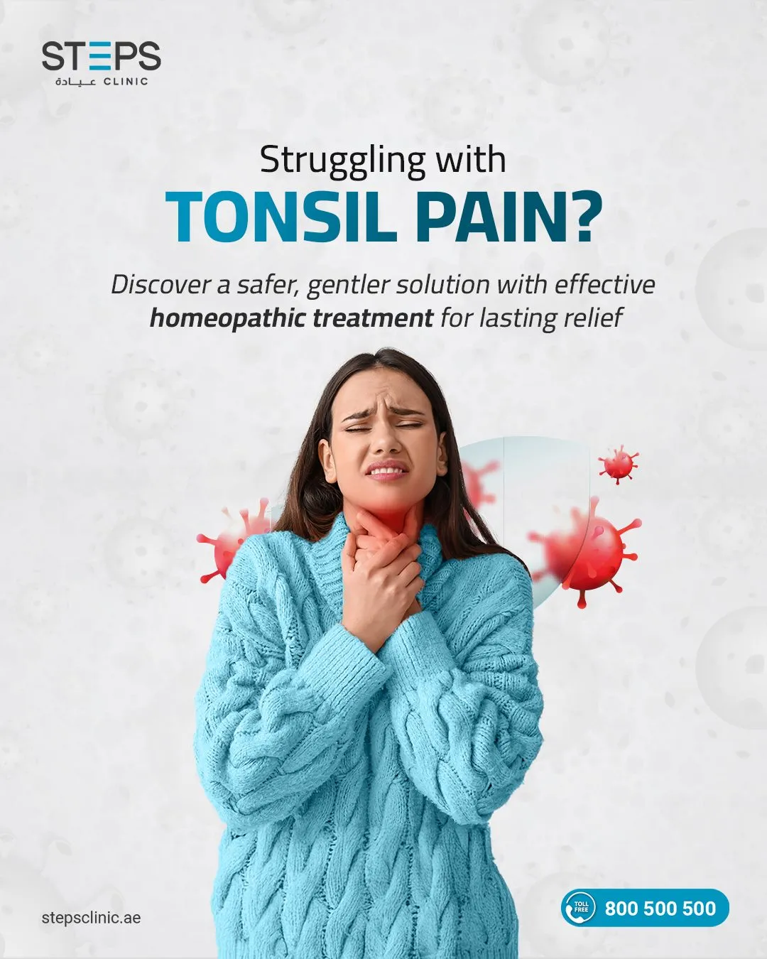 STEPS Clinic homeopathy for tonsil pain post
