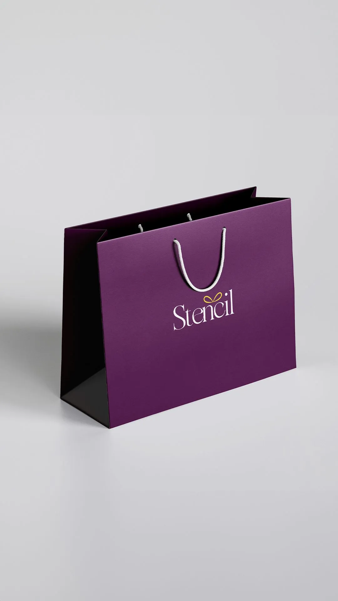 Stencil shopping bag