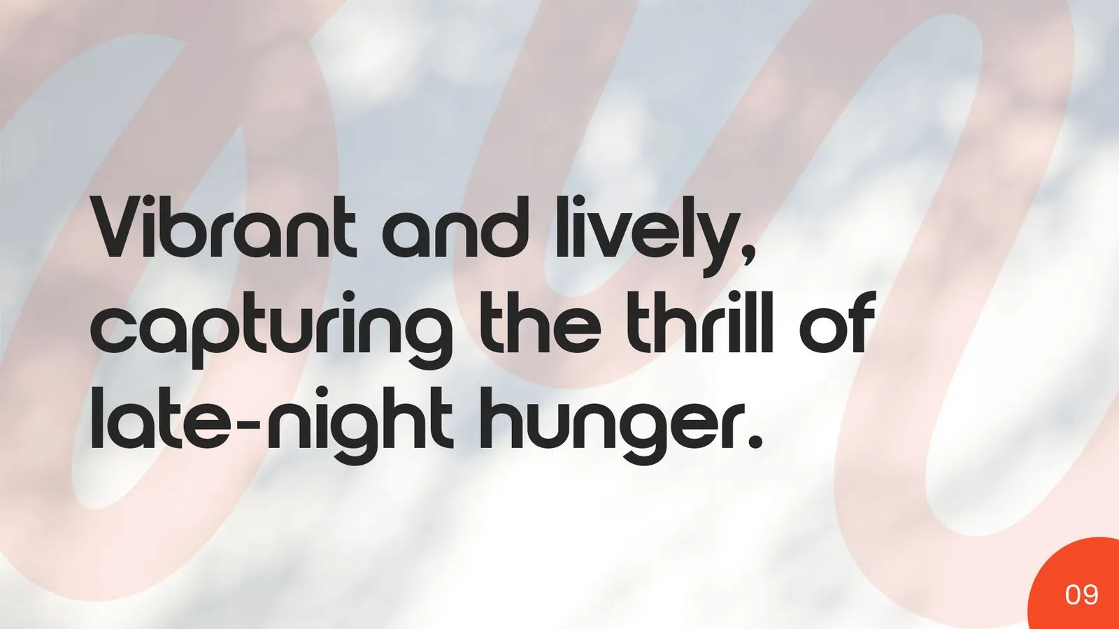 Midnite Meals brand book: brand line
