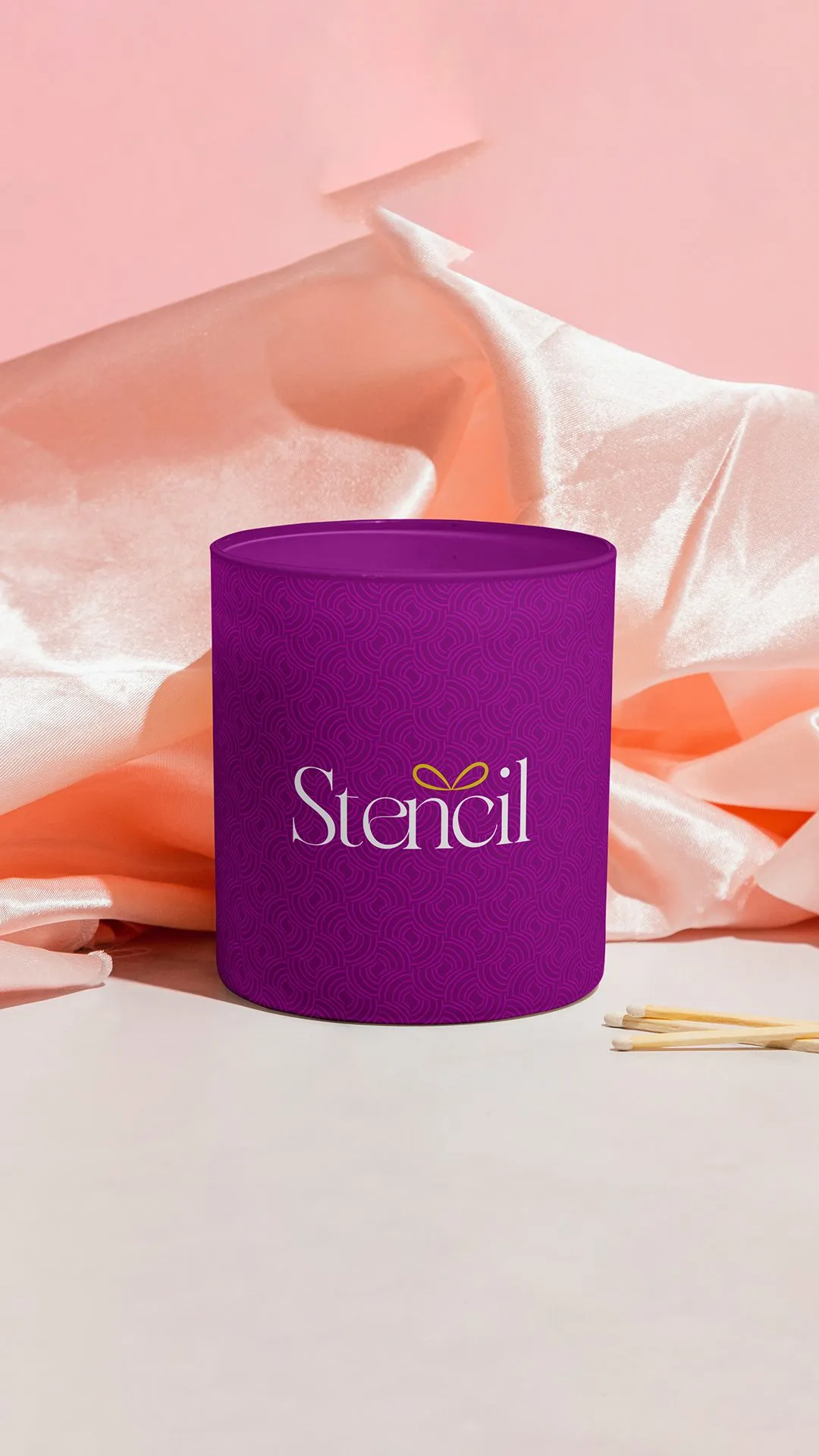 Stencil candle