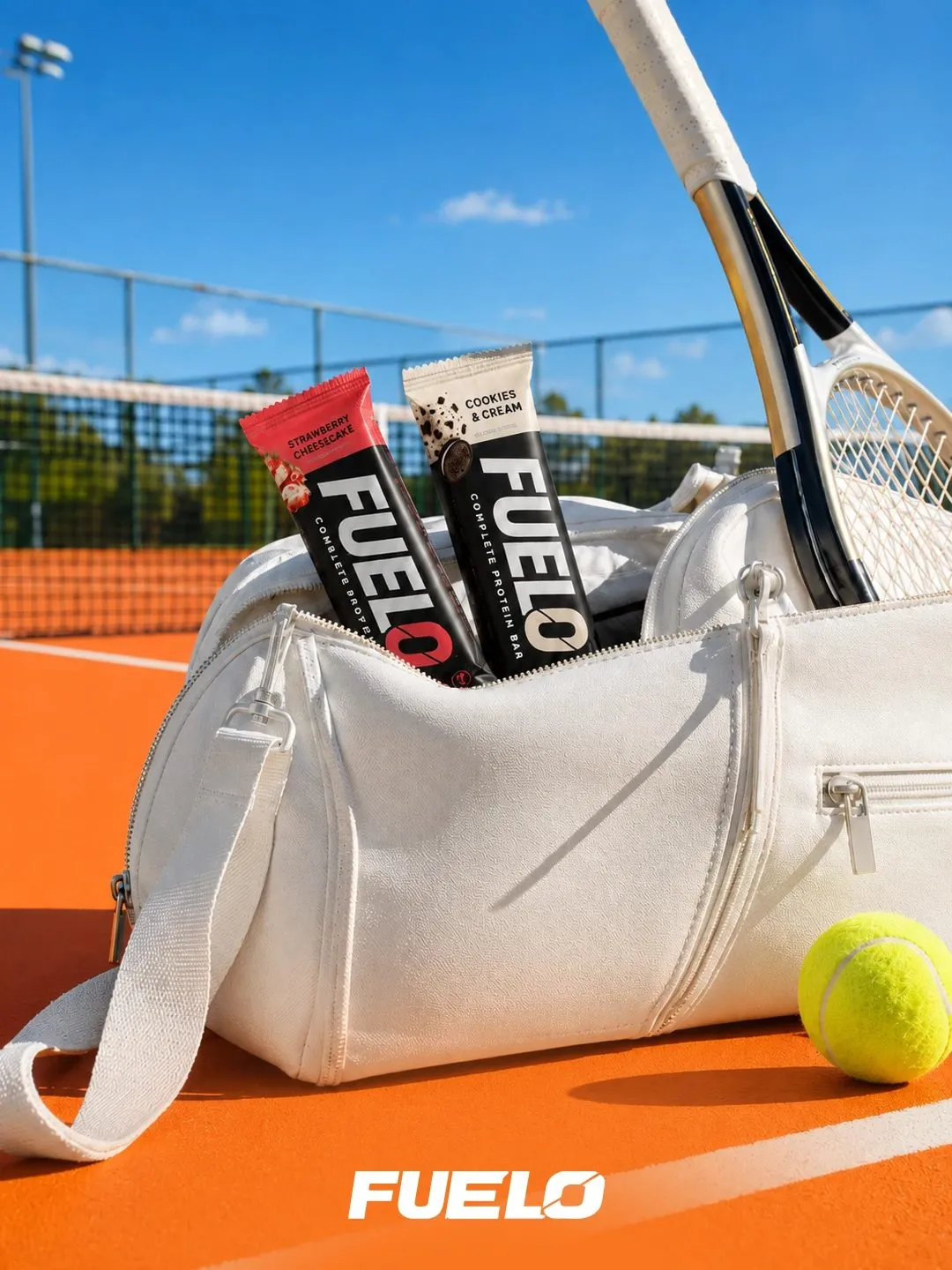 Fuelo campaign post: tennis bag