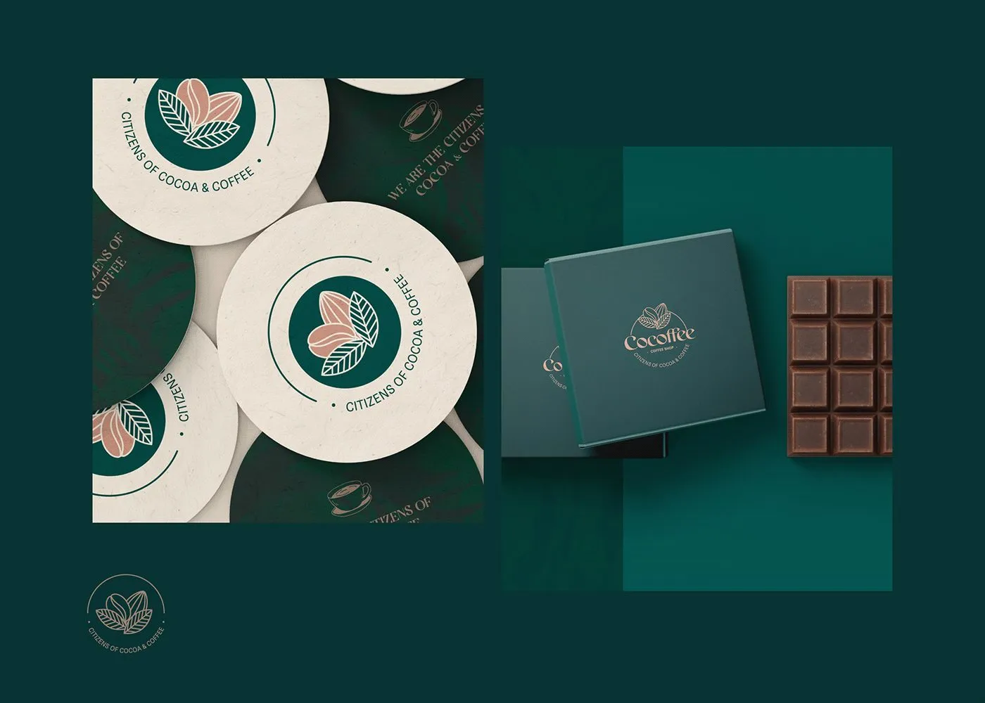 Cocoffee coasters and box