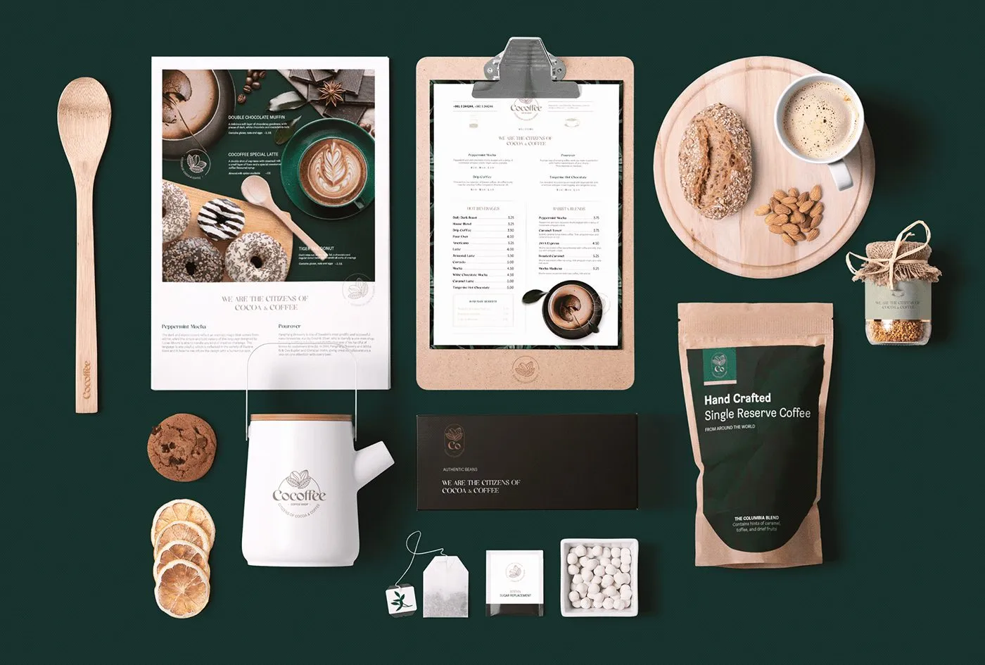 Cocoffee stationery flat lay
