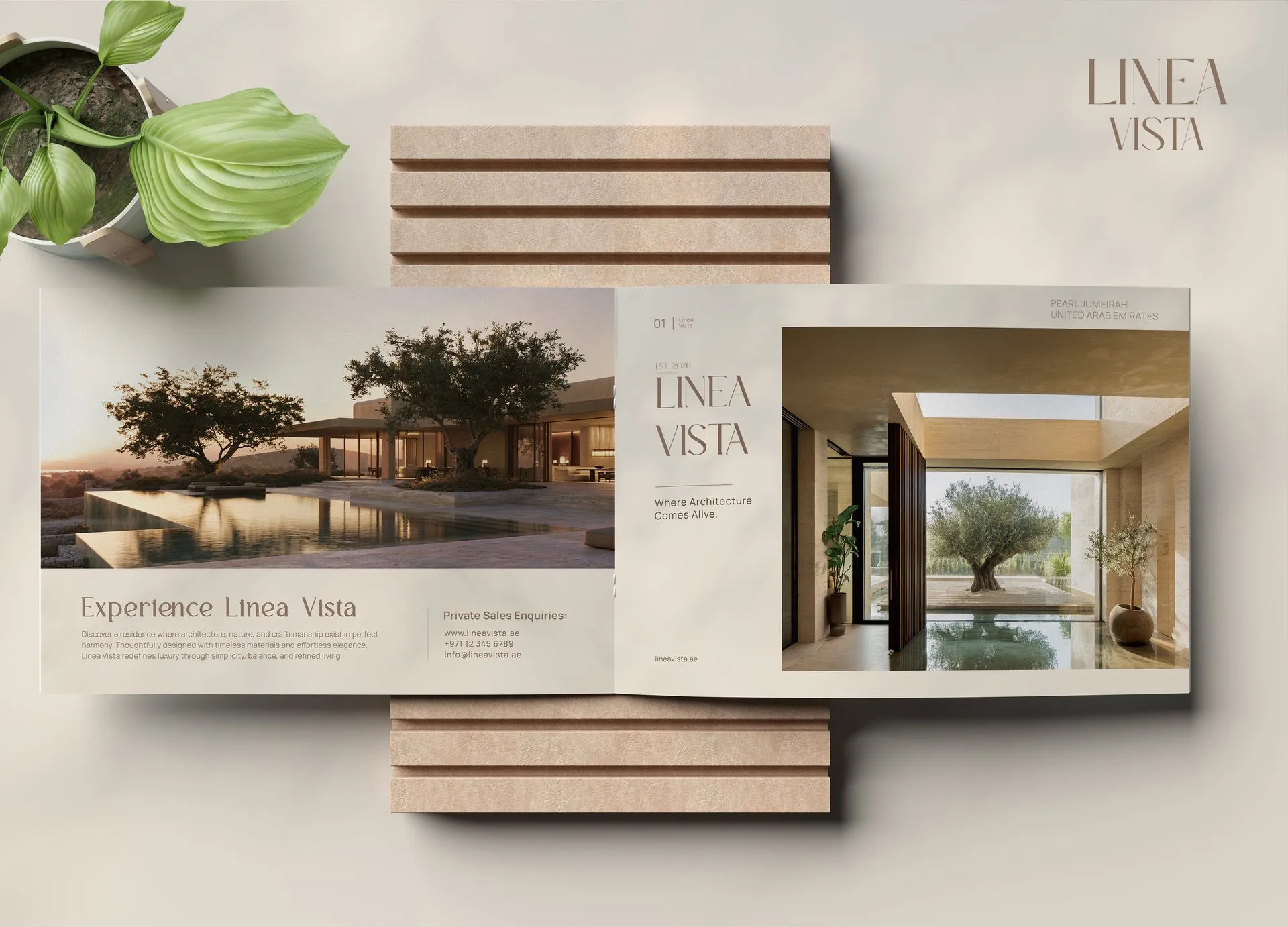 Linea Vista brochure mockup