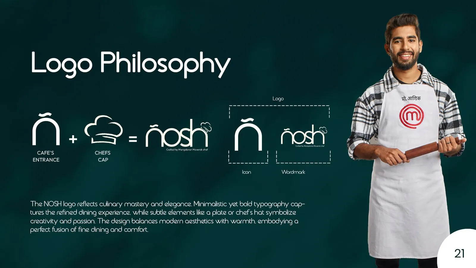 Nosh brand book: logo philosophy