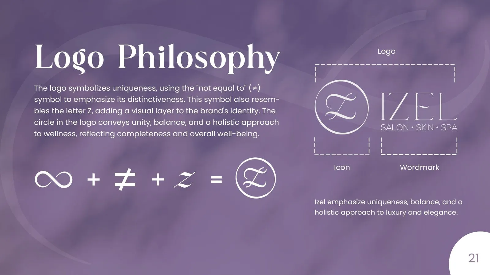 Izel brand book: logo philosophy