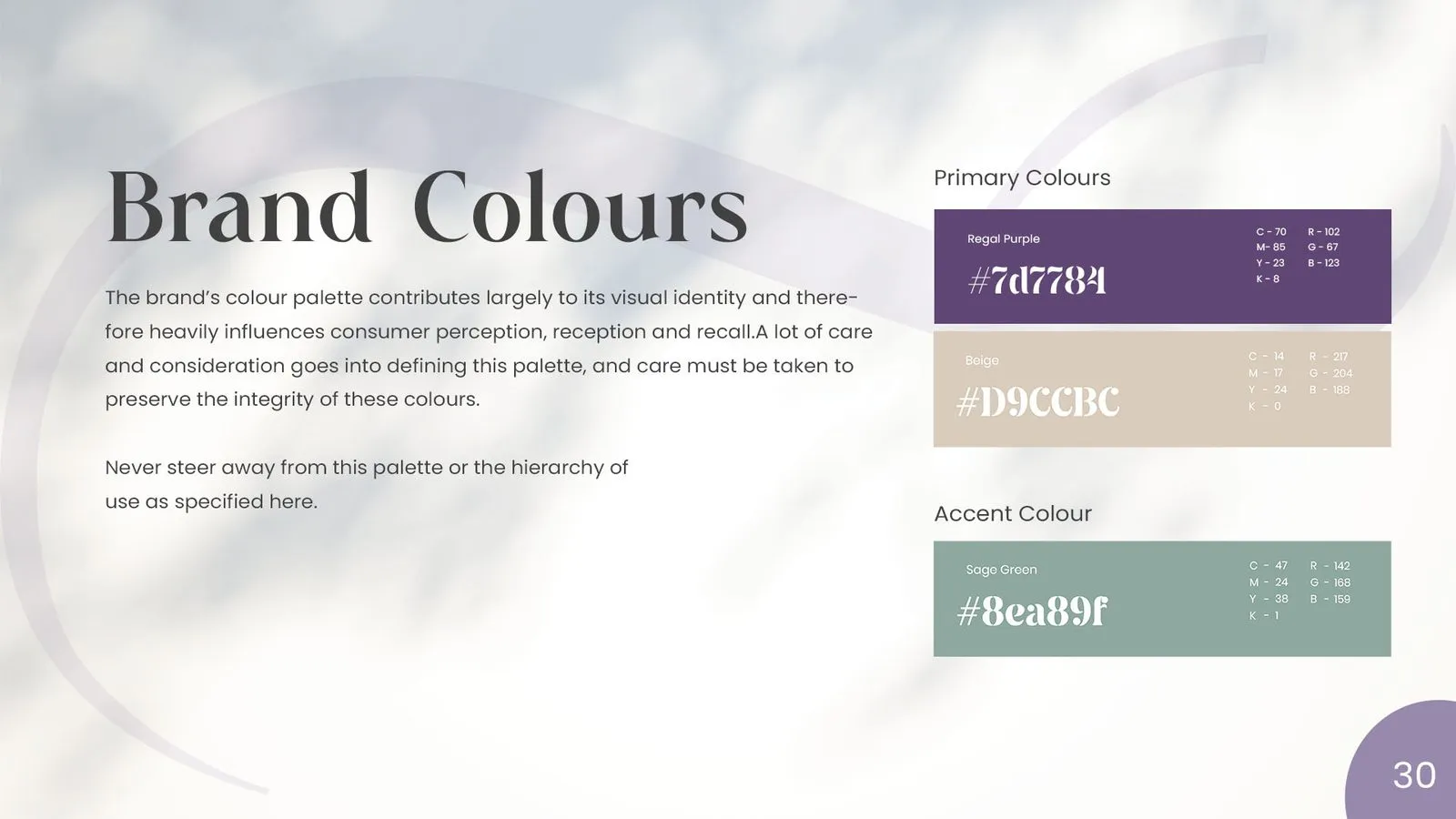 Izel brand book: brand colours