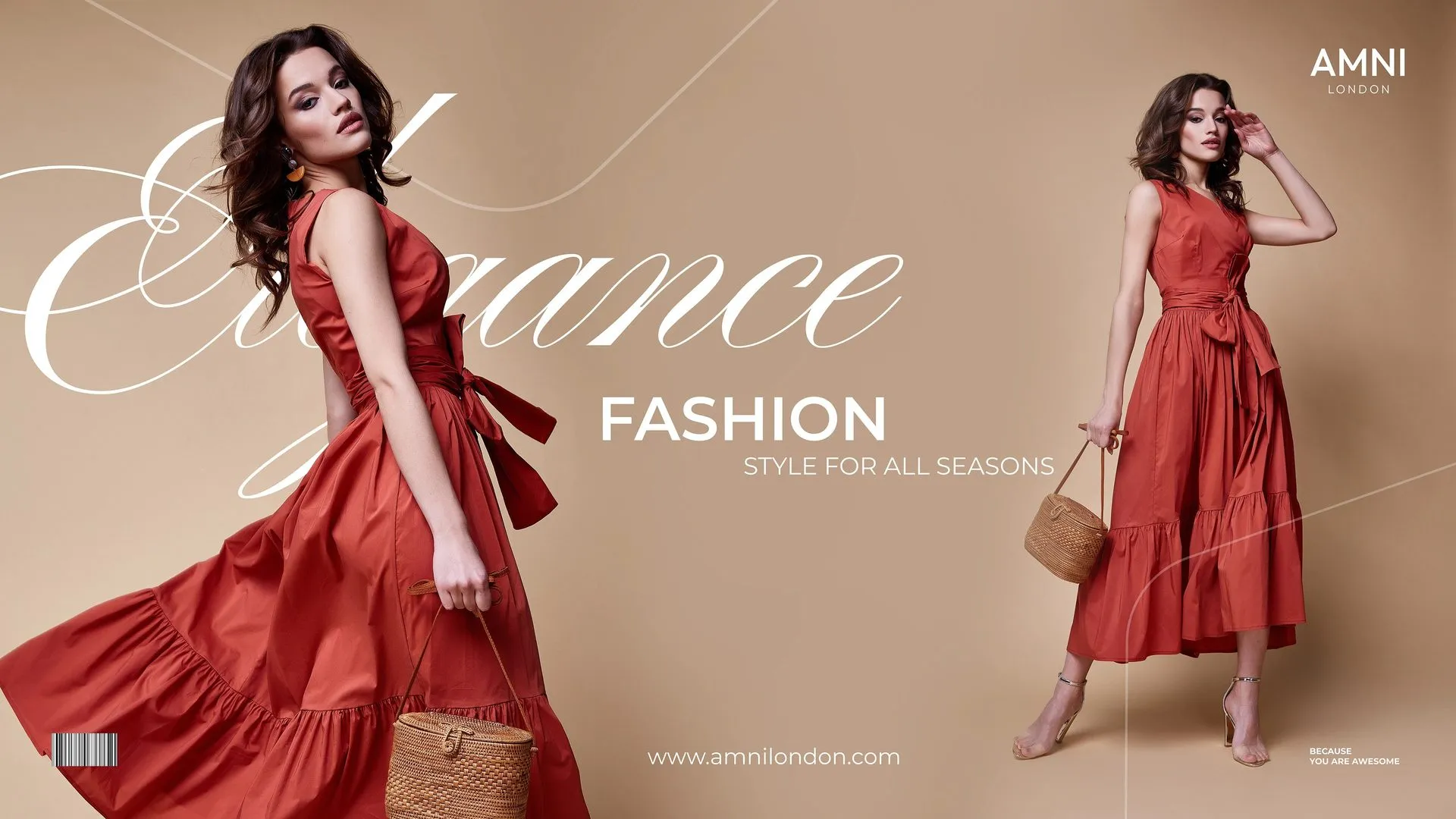 Elegance fashion banner, style for all seasons