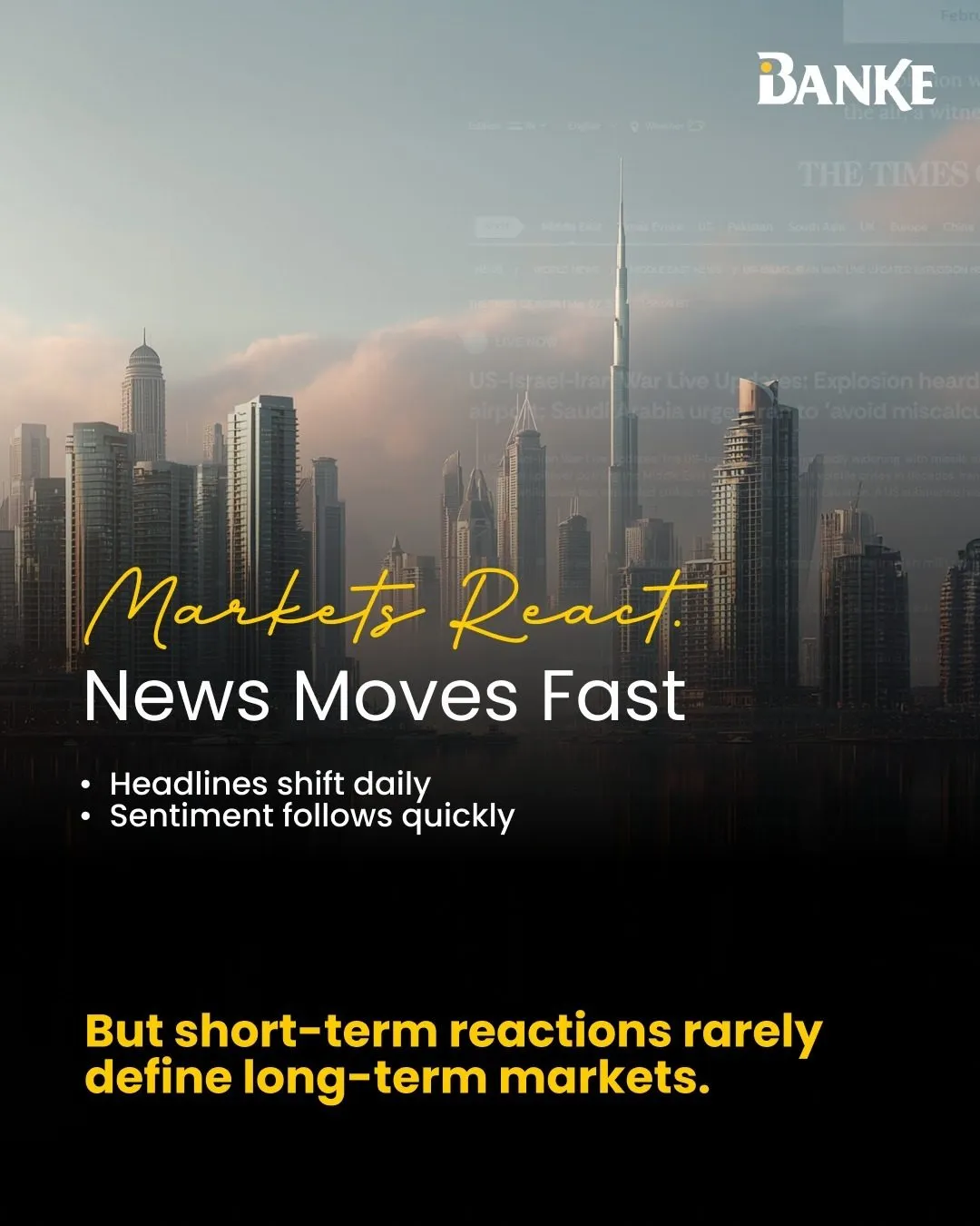 Banke Instagram post: markets react, news moves fast