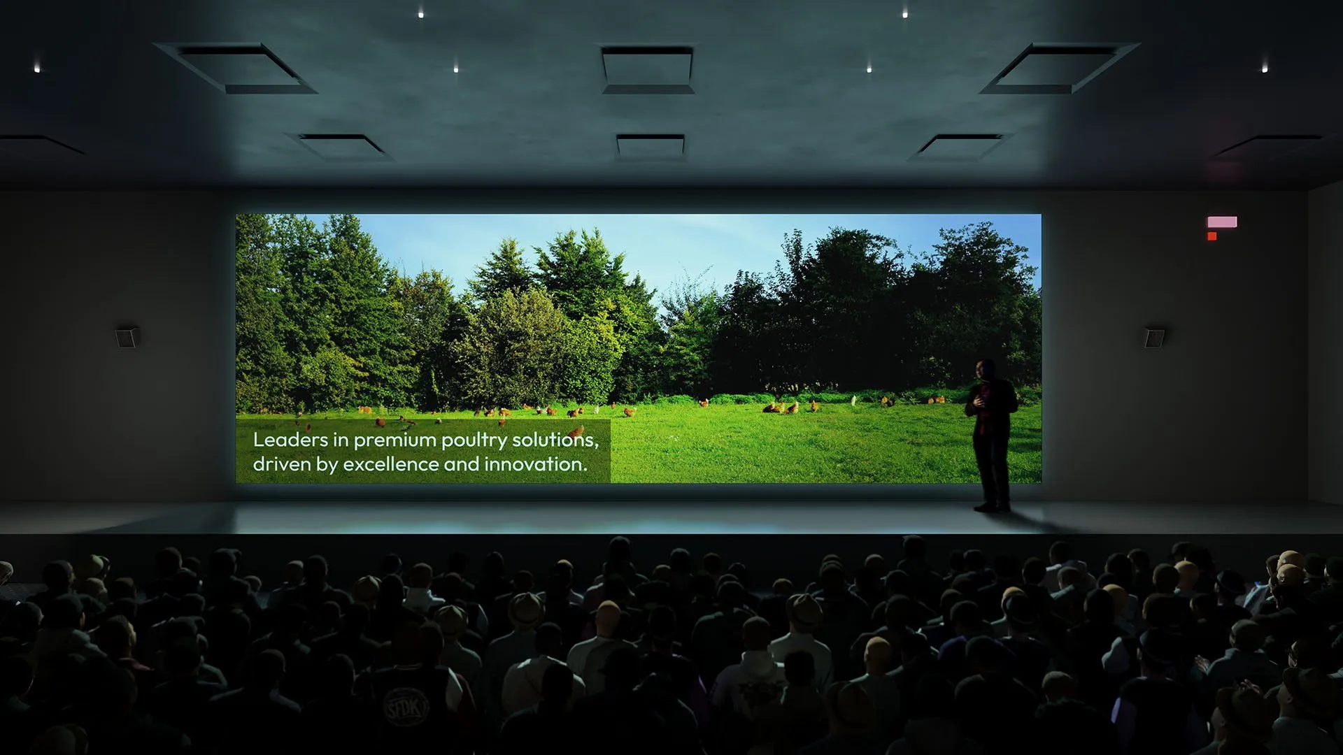 Bengaluru Agro Proteins presentation on an event screen