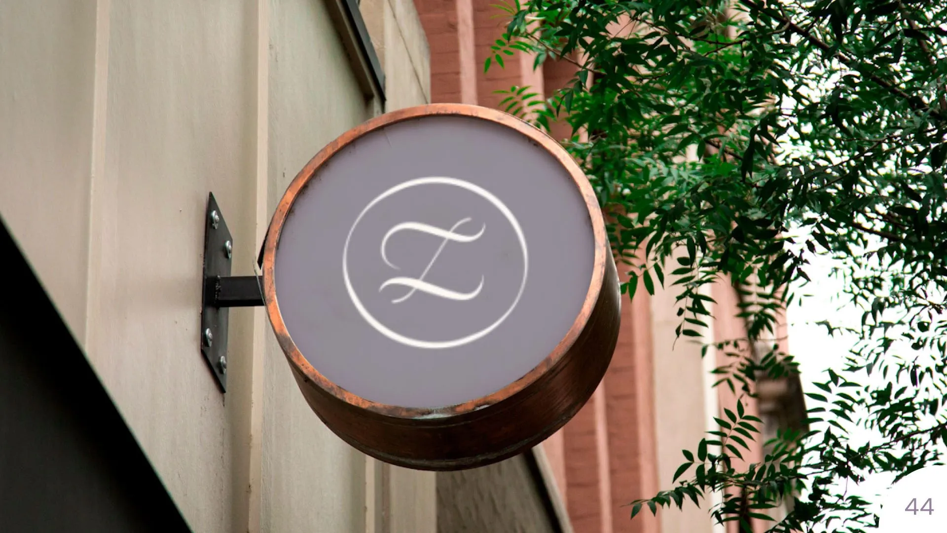 Izel hanging shop sign