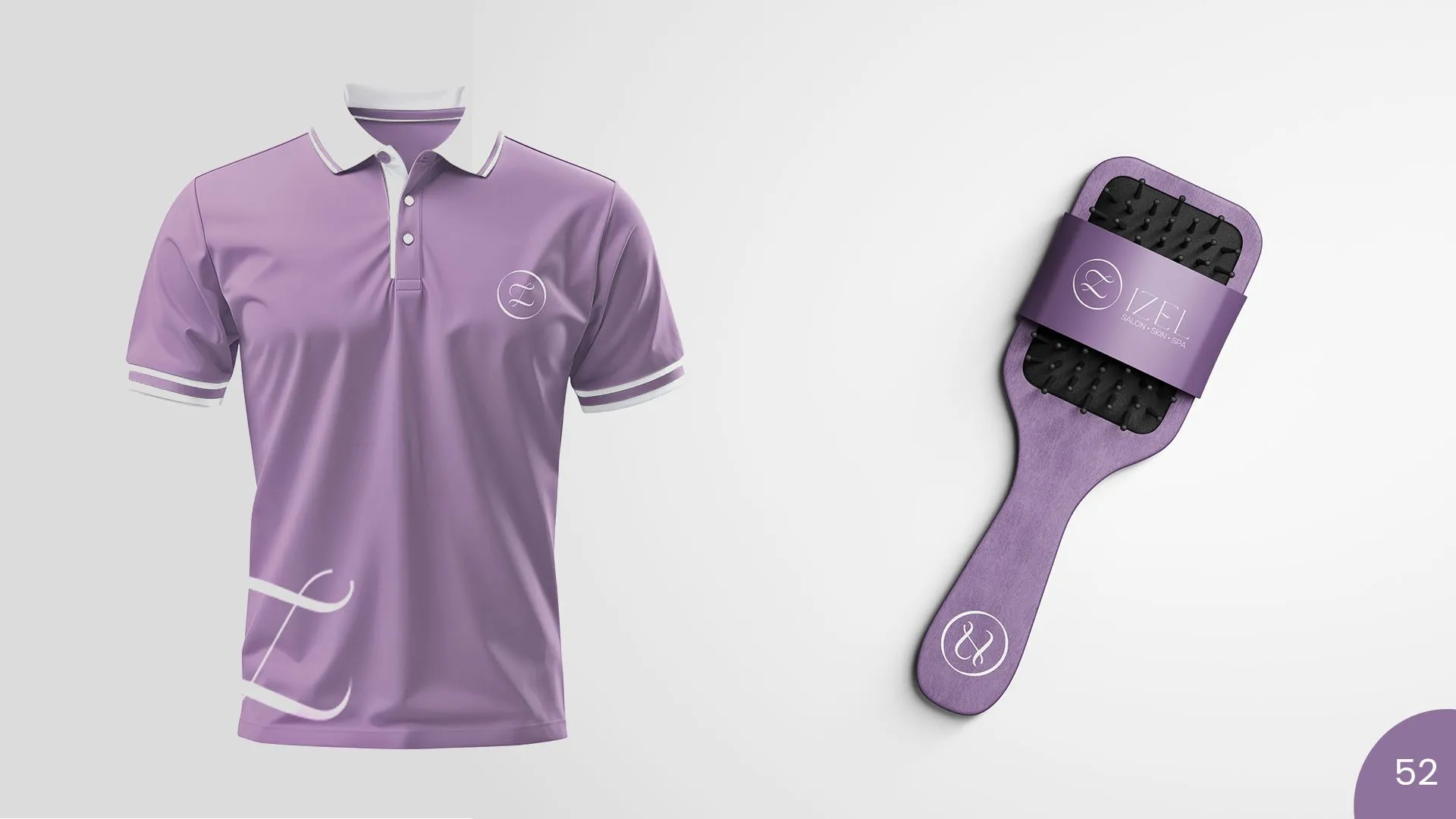 Izel polo shirt and hair brush