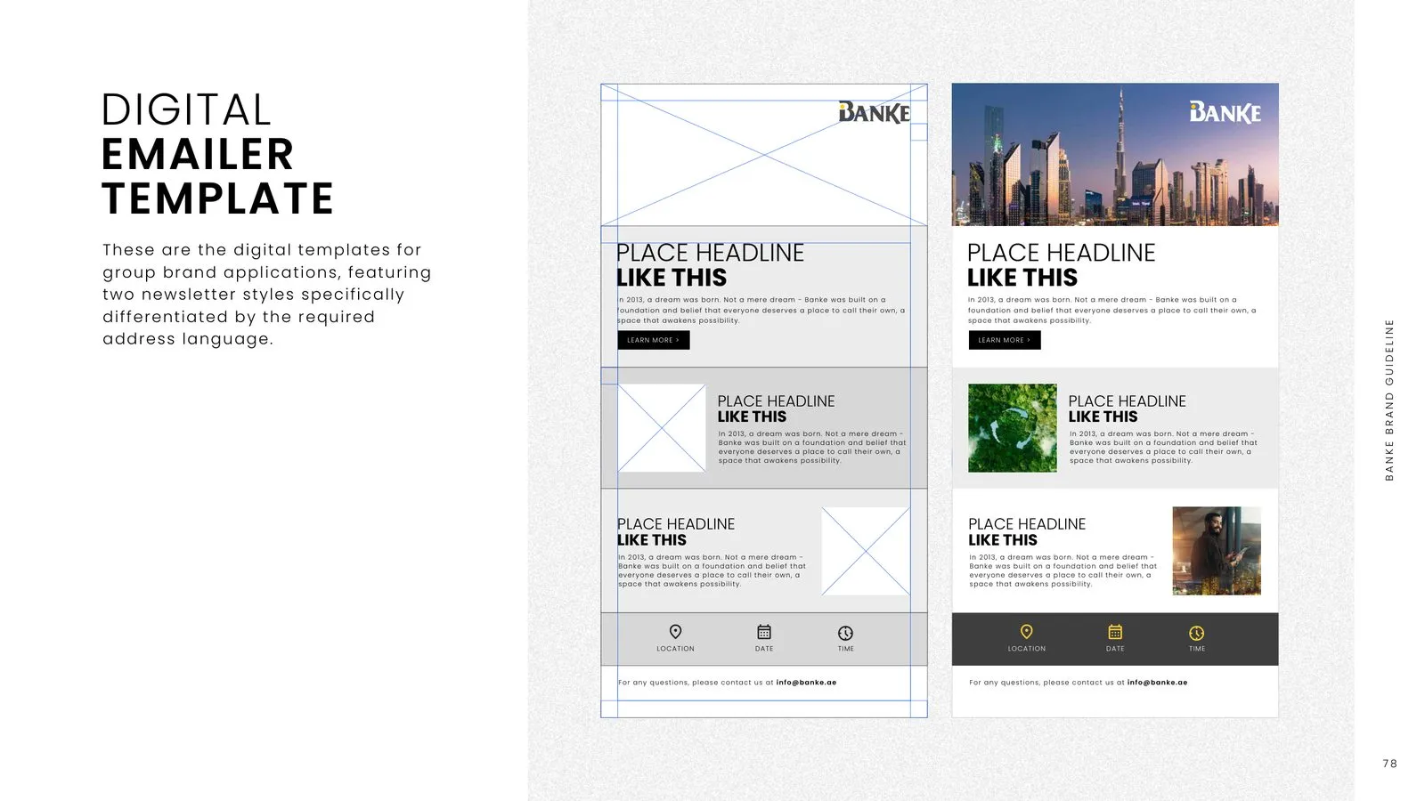 Banke brand guidelines: email template