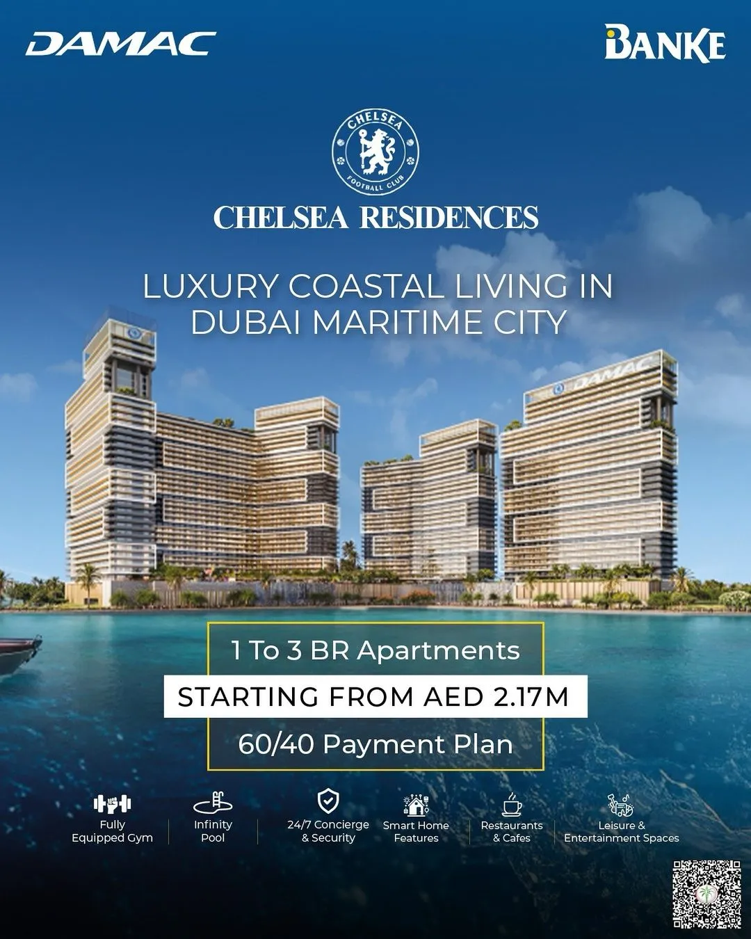 Meta ad: DAMAC Chelsea Residences in Dubai Maritime City