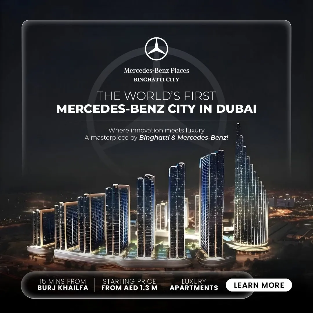 Meta ad: the world’s first Mercedes-Benz City, by Binghatti