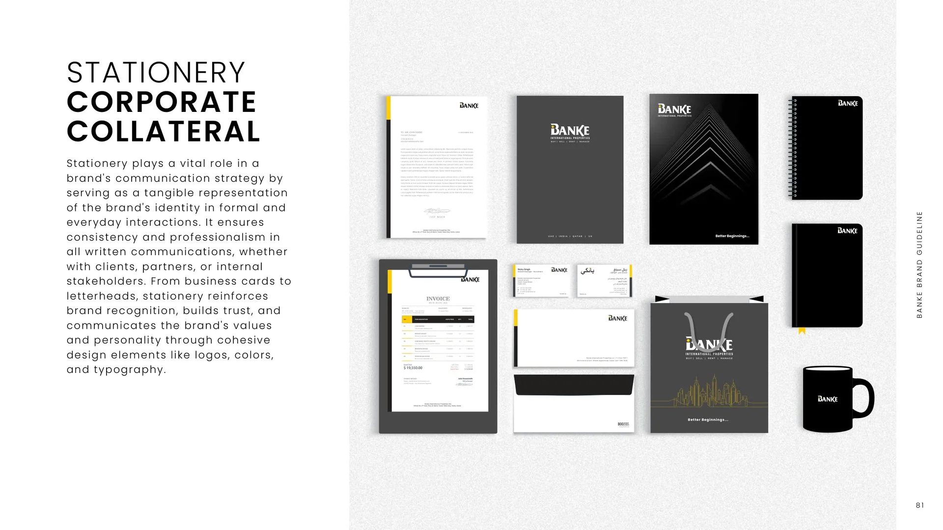 Banke brand guidelines: corporate stationery