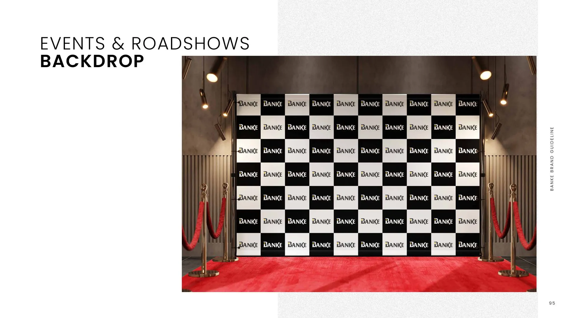 Banke brand guidelines: event backdrop