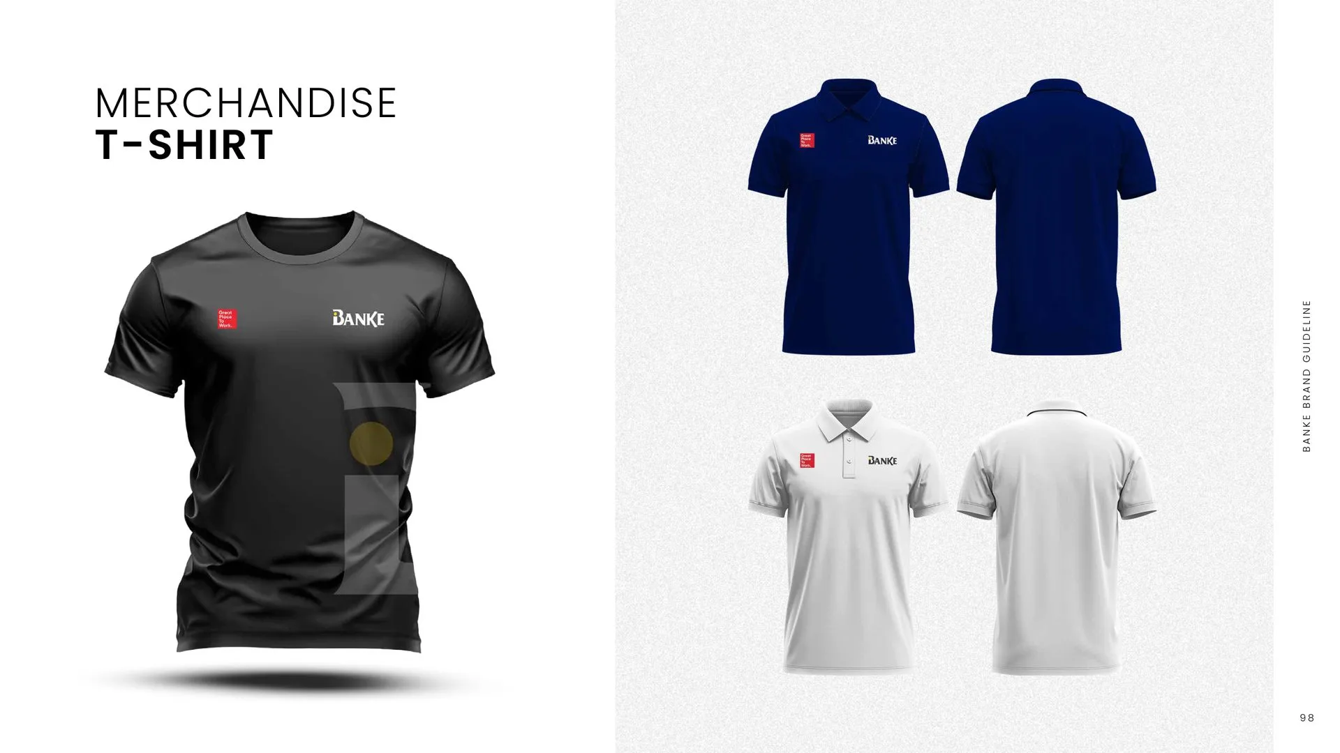 Banke brand guidelines: T-shirts and polo shirts