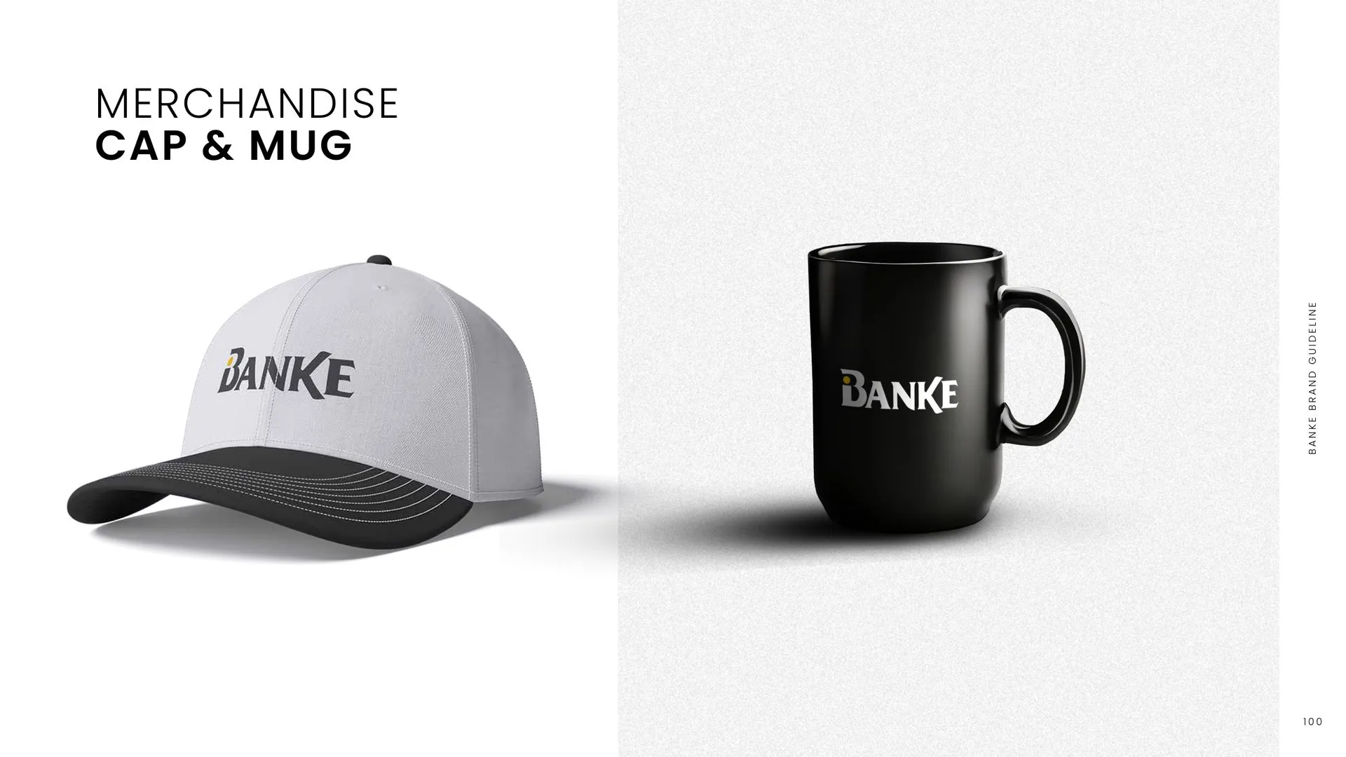 Banke brand guidelines: cap and mug