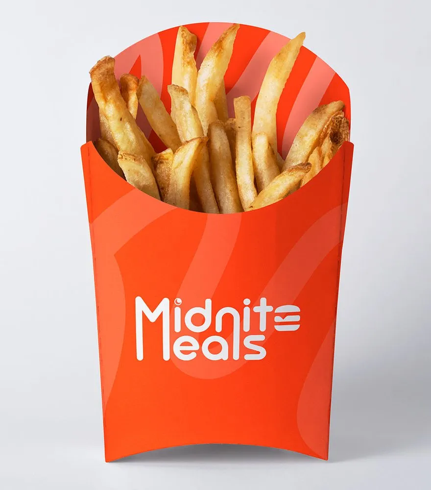 Midnite Meals fries sleeve