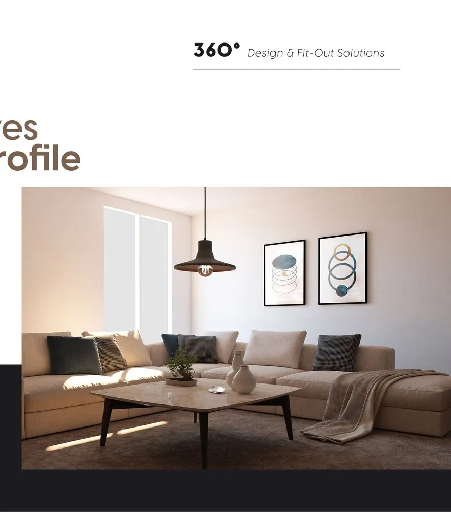 Living room photograph from the Lines & Curves profile cover
