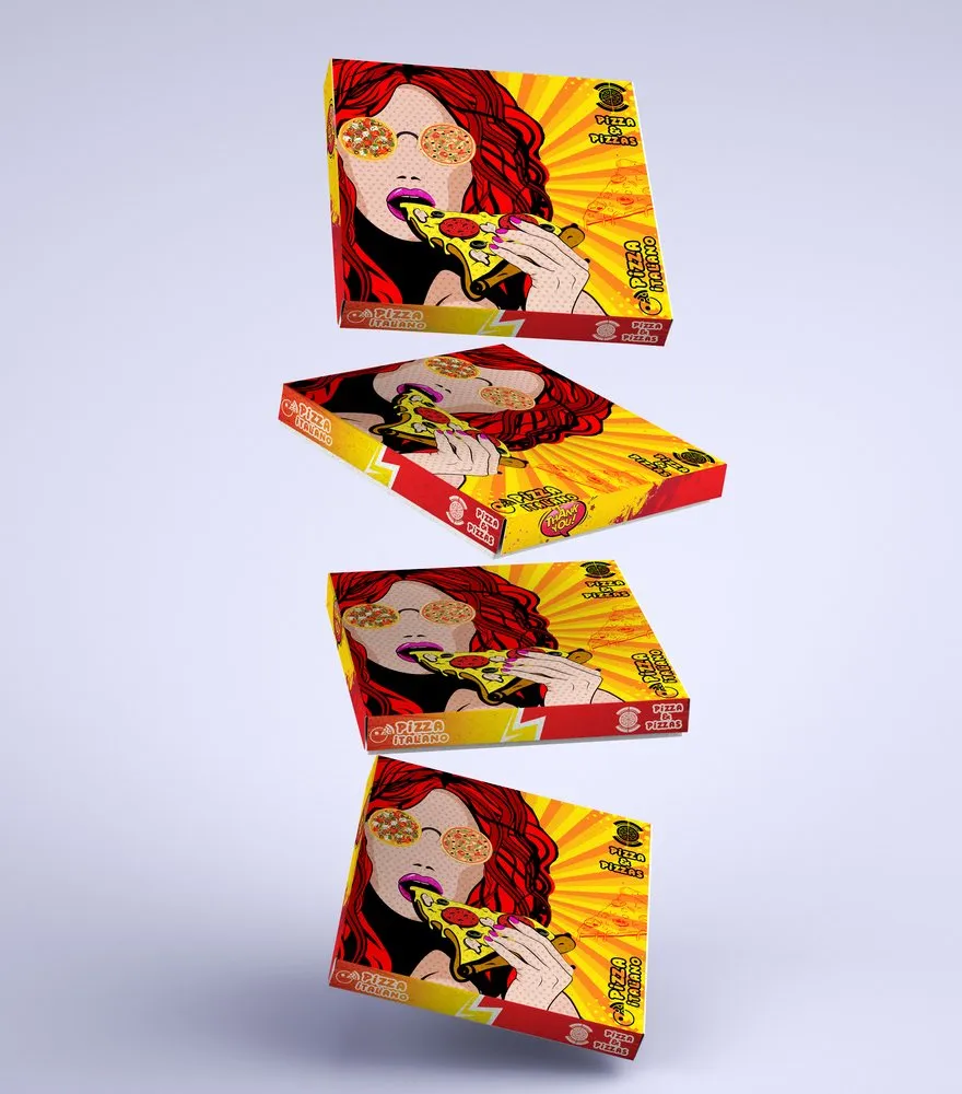 Floating Pizza & Pizzas boxes