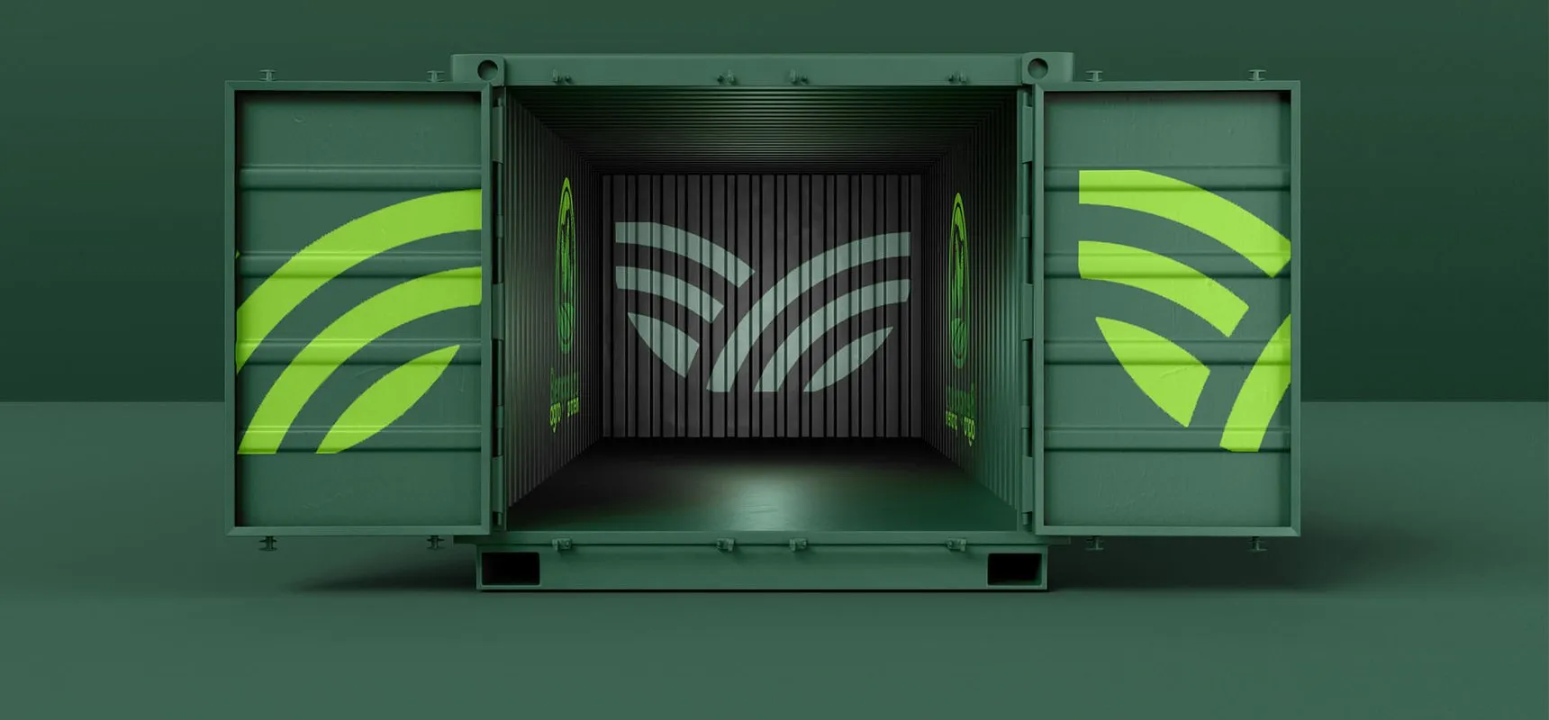 Bengaluru Agro Proteins branded shipping container